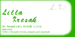 lilla kresak business card